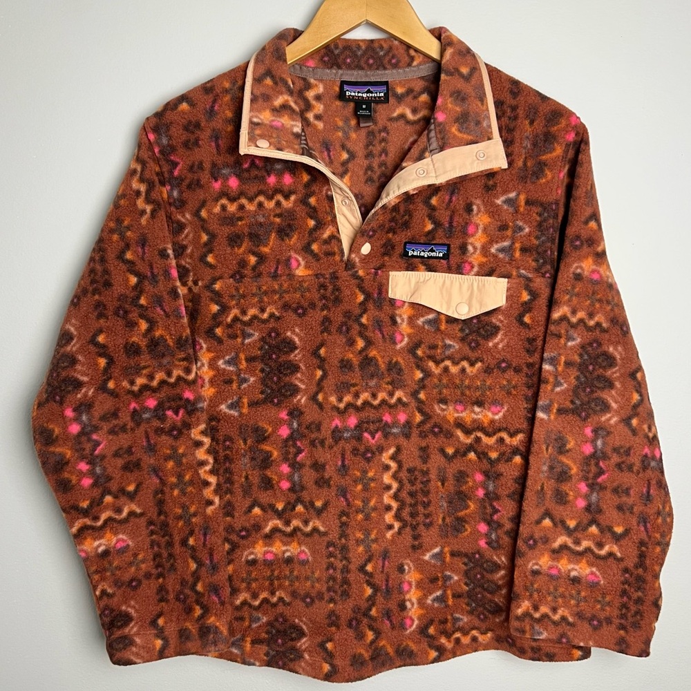 PATAGONIA RARE SYNCHILLA FLEECE SNAP T JACKET AZTEC PRINT
